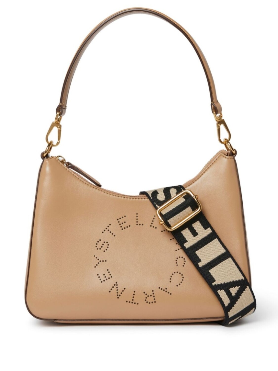 

Stella McCartney маленькая сумка на плечо с логотипом, коричневый