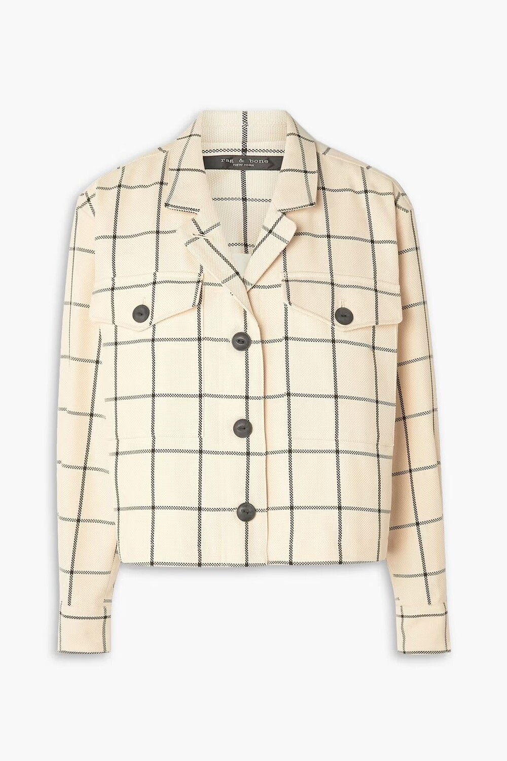 

Куртка Jessie в клетку из смесового хлопка Rag & Bone, крем