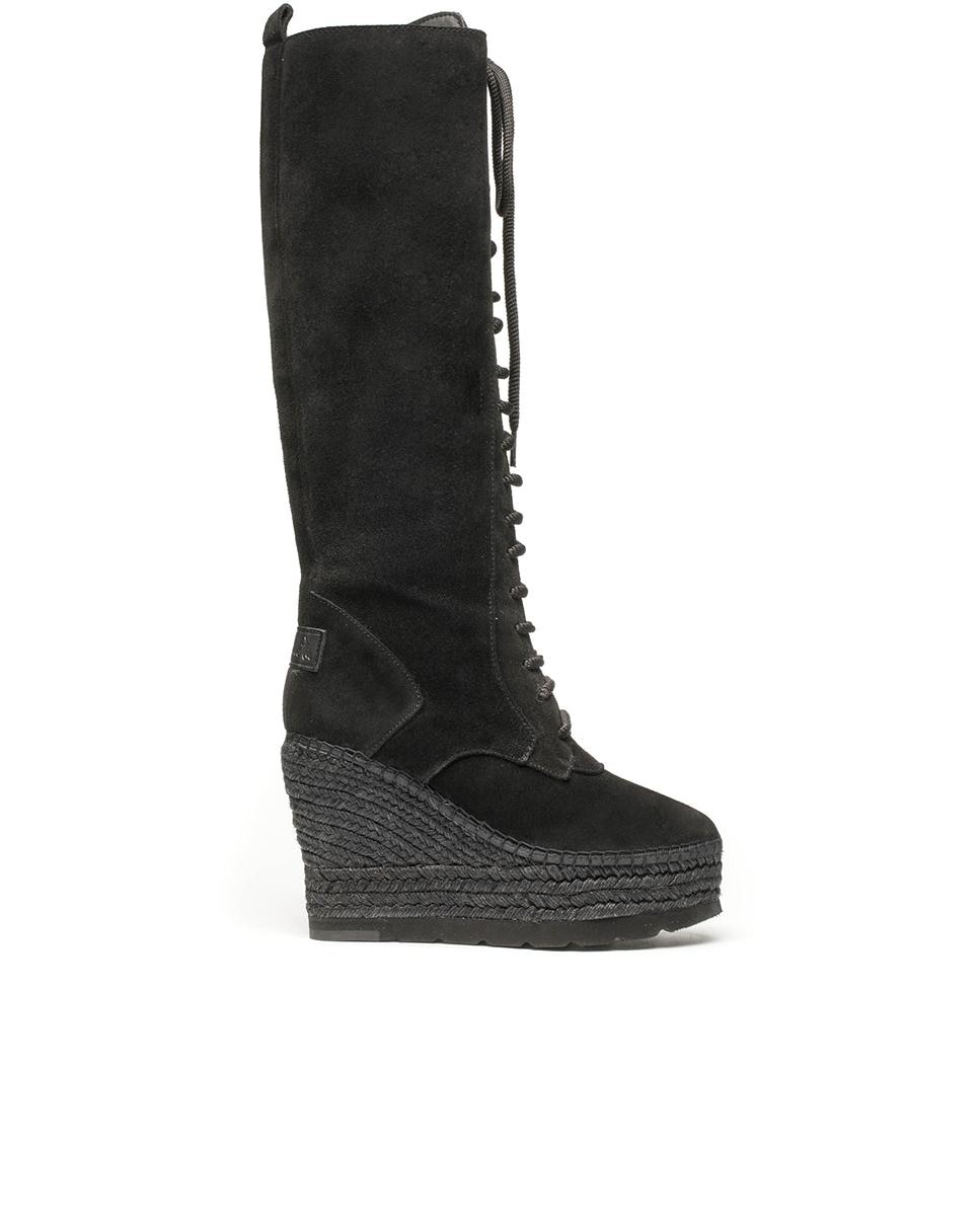 Женские кожаные ботинки на шнуровке Vidorreta, черный
