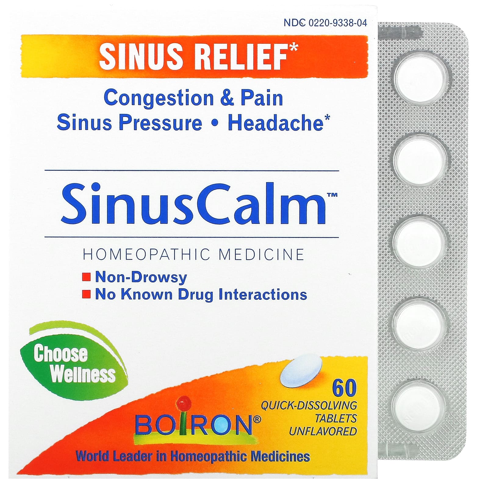 Boiron SinusCalm без запаха 60 таблеток