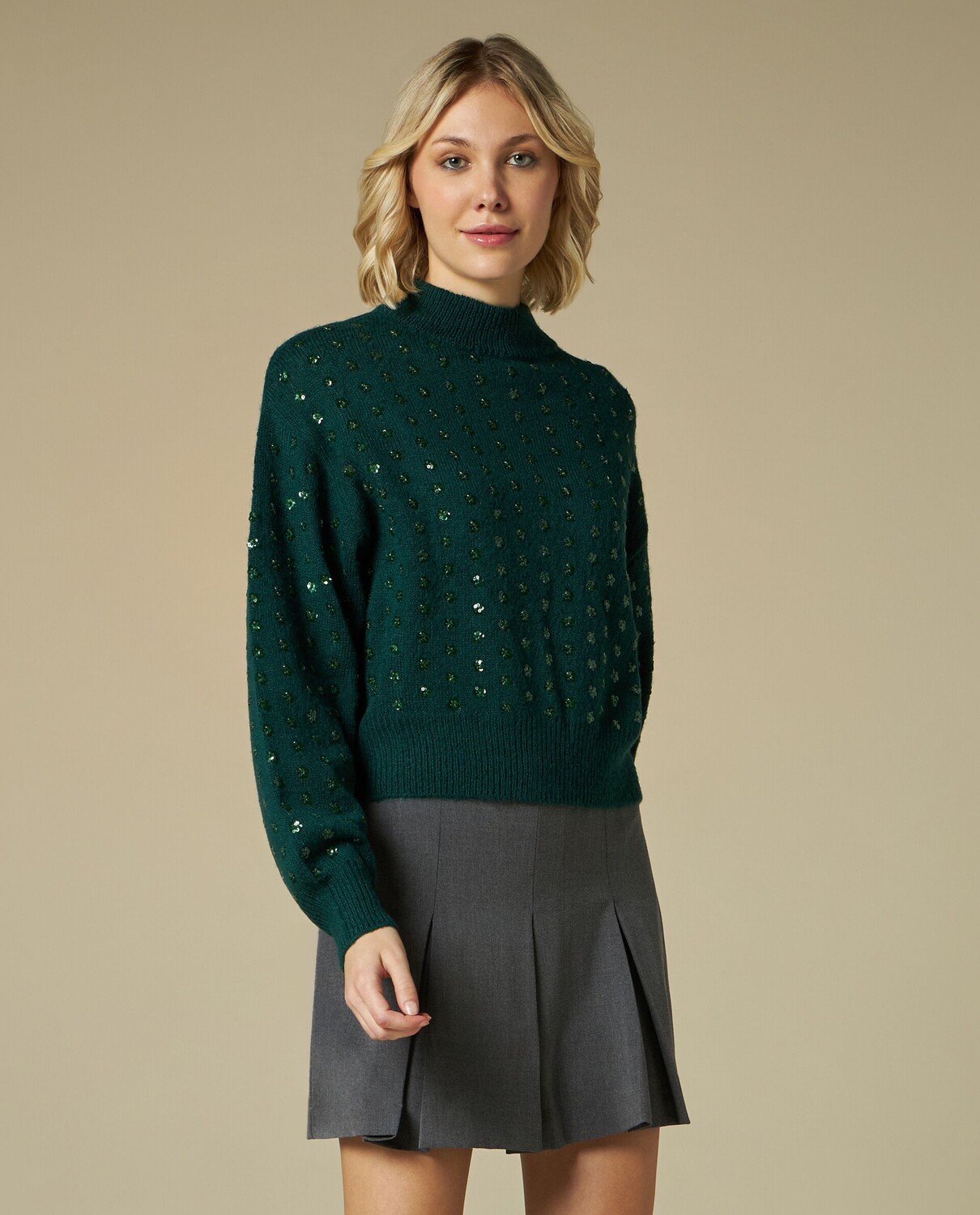 

Женский трико из смесовой шерсти. NICE&CHIC, белый