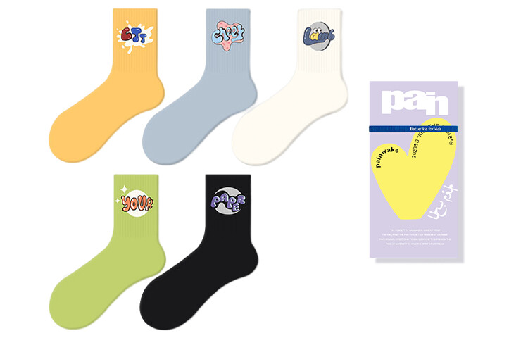 

Носки унисекс до середины икры PAINWAKE, цвет 2 pairs of hand-holding socks gift box