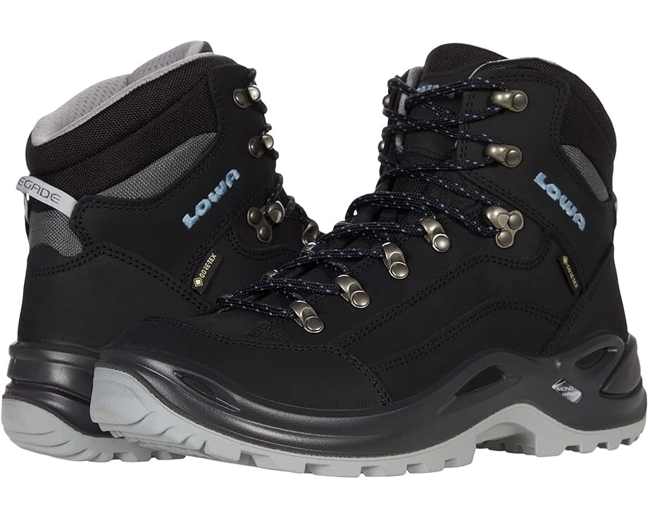 

Походные ботинки Lowa Renegade GTX Mid, цвет Black/Ice Blue