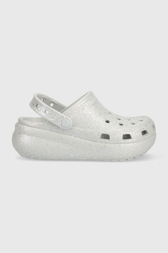 

Детские тапочки Crocs CLASSIC GLITTER CUTIE CLOG, серебро