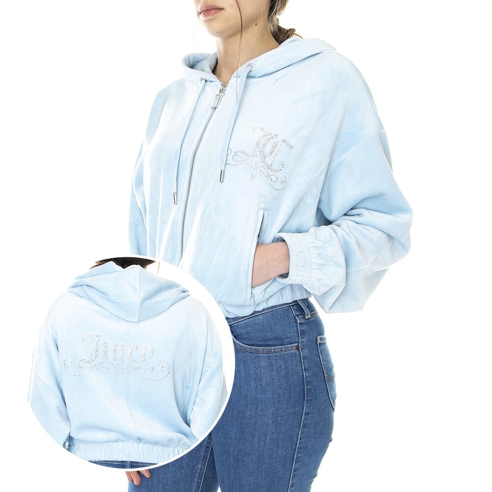 

Толстовка Juicy Couture Clara Diamante Crest, синий