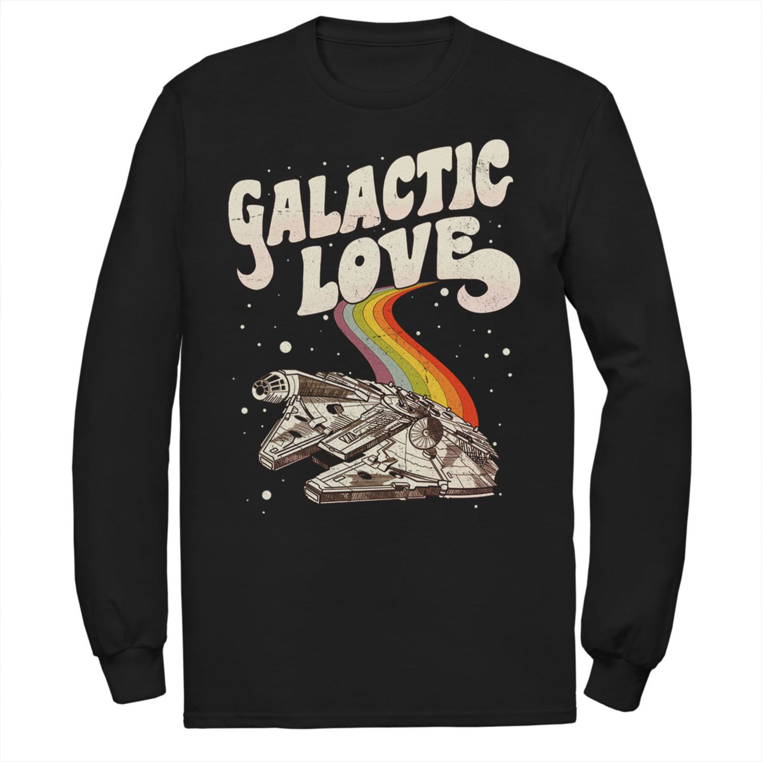 

Мужская футболка Star Wars Pride Millennium Falcon Galactic Love Licensed Character, черный