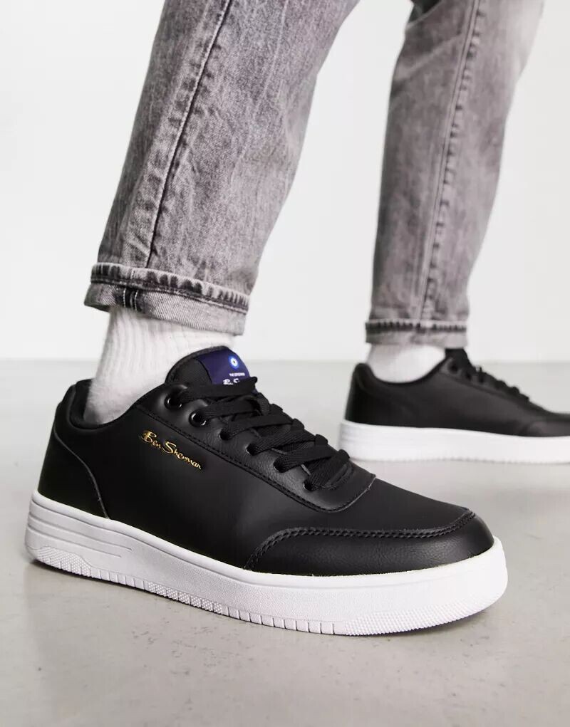 

Черные кроссовки на платформе из искусственной кожи Ben Sherman