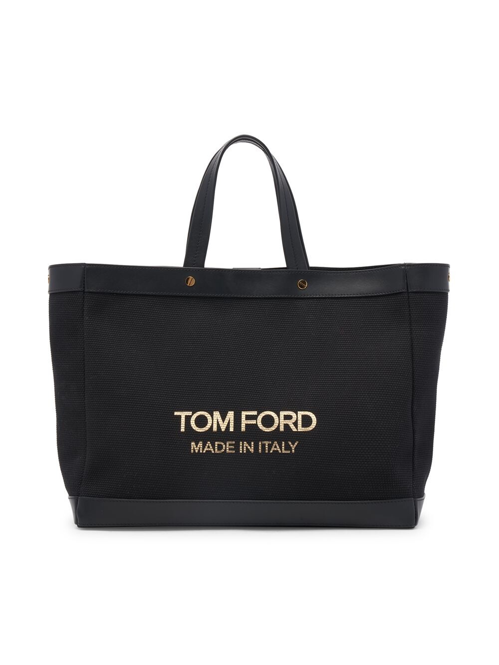 

Сумка-тоут T Screw Canvas с логотипом Tom Ford, черный