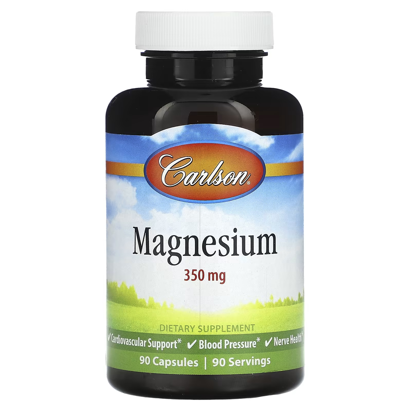 Карлсон Магний 350 мг 90 капсул Carlson carlson жидкий магний 400 мг 250 капсул