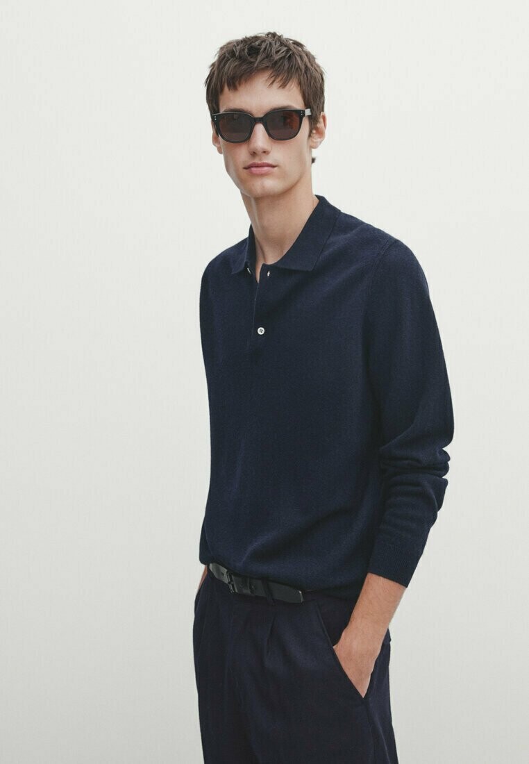 

Рубашка с длинным рукавом Massimo Dutti, цвет dark blue
