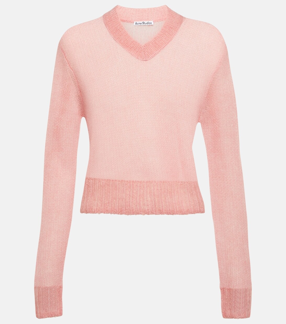 

Открытый свитер из смесового мохера ACNE STUDIOS, розовый