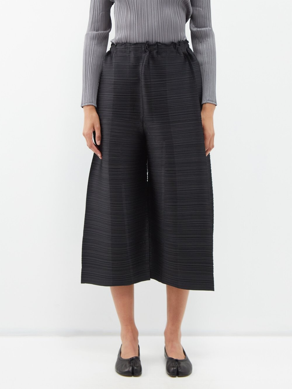 

Широкие брюки со складками Pleats Please Issey Miyake, черный