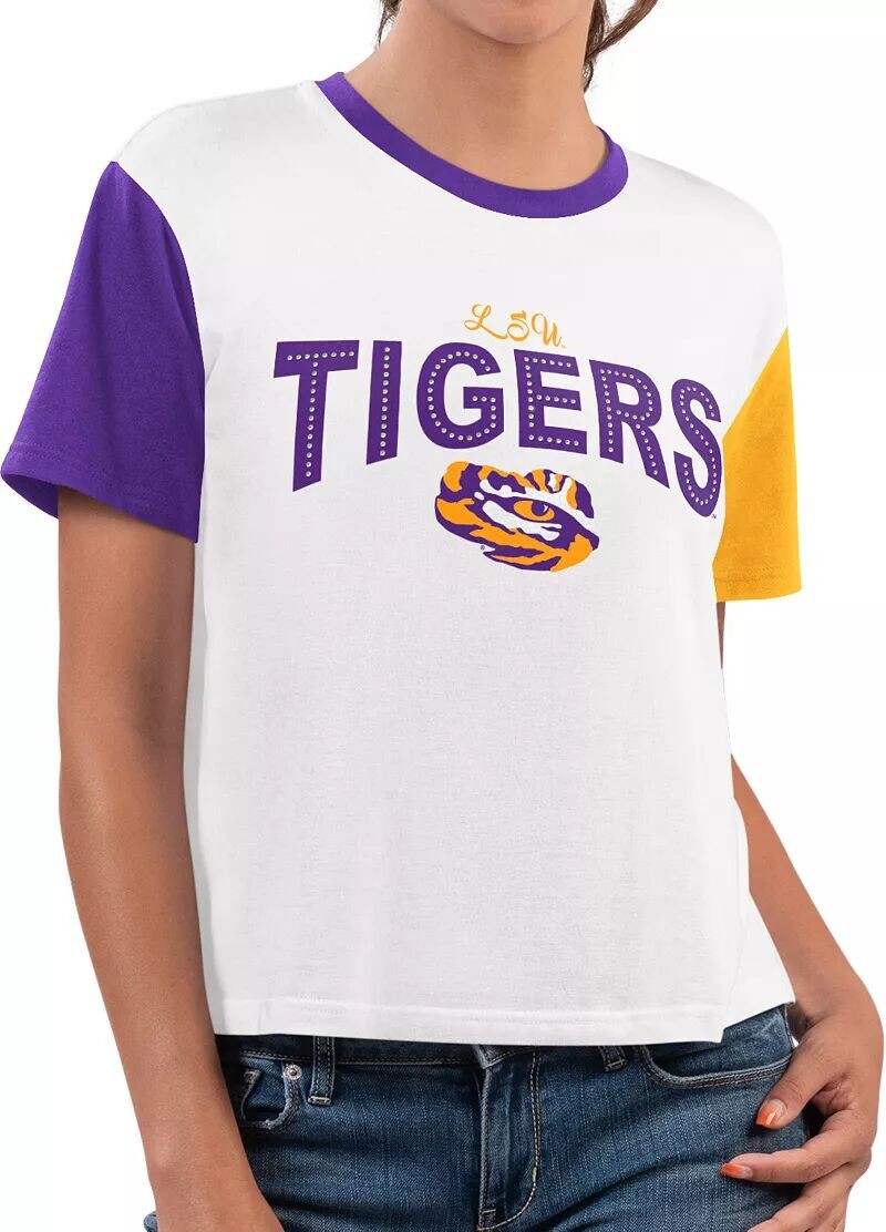 

Женская белая футболка для спринта G-III for Her LSU Tigers