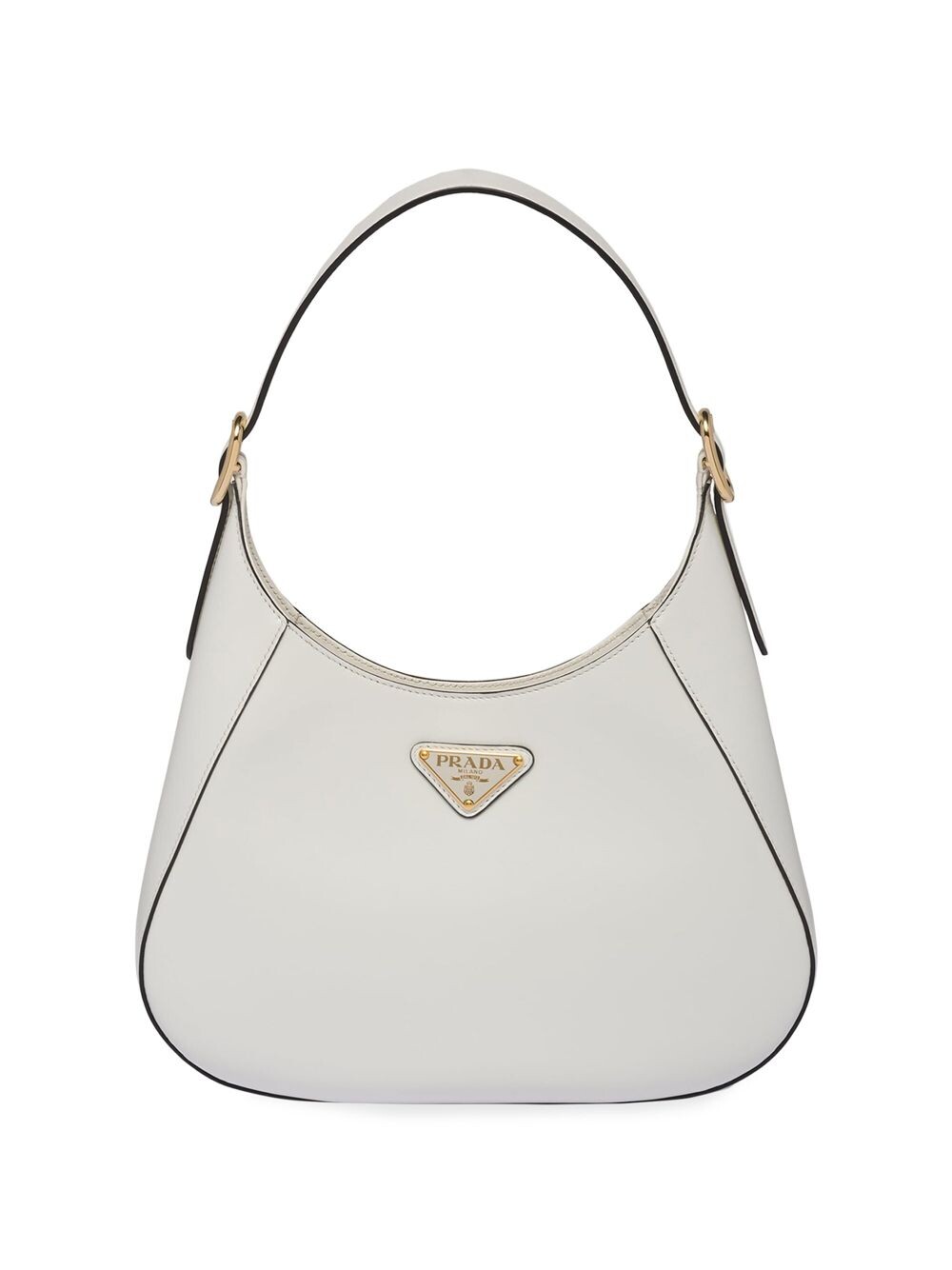 

Кожаная сумка через плечо Prada, белый