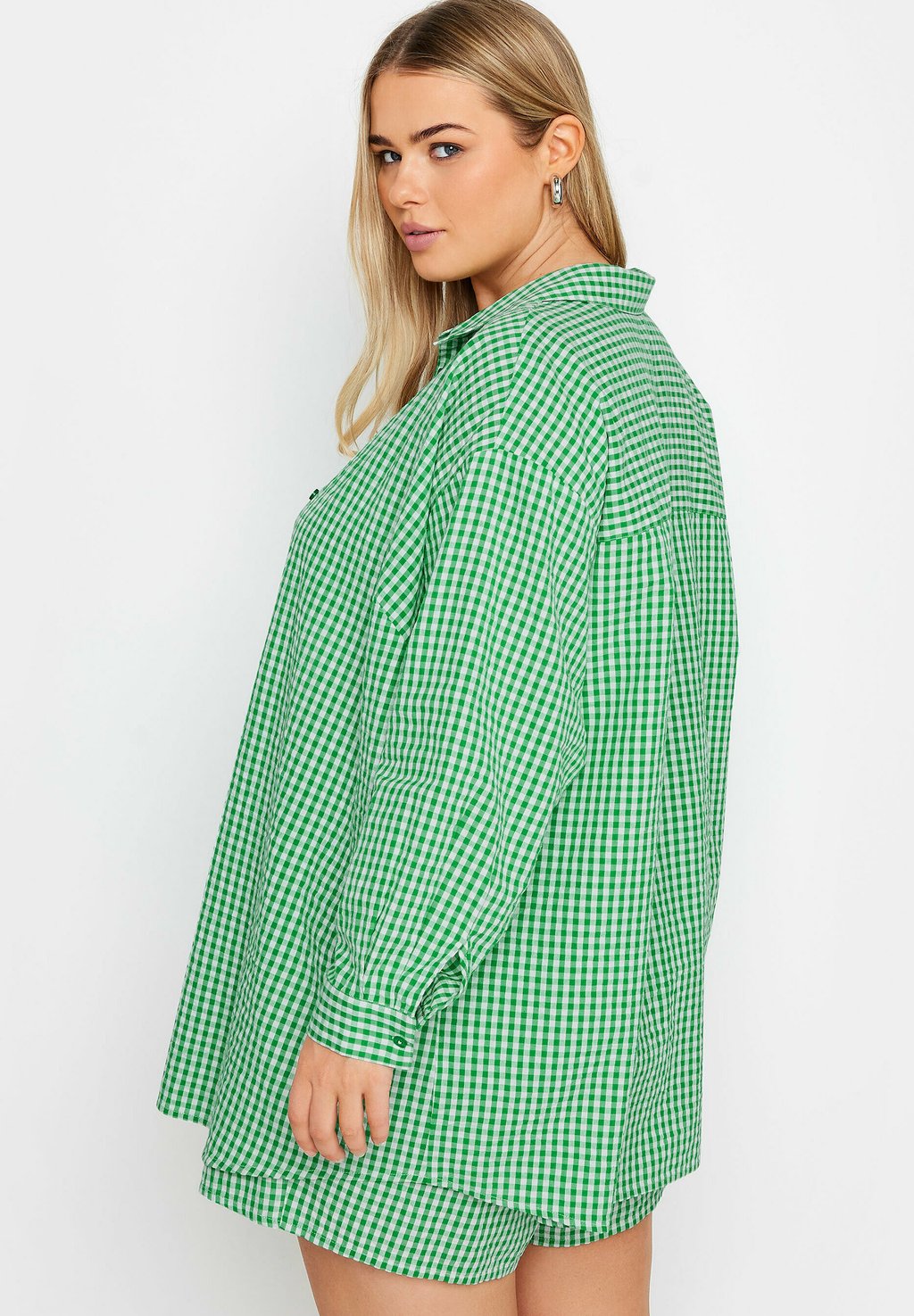 

Рубашка Gingham Check Yours Clothing, зеленая