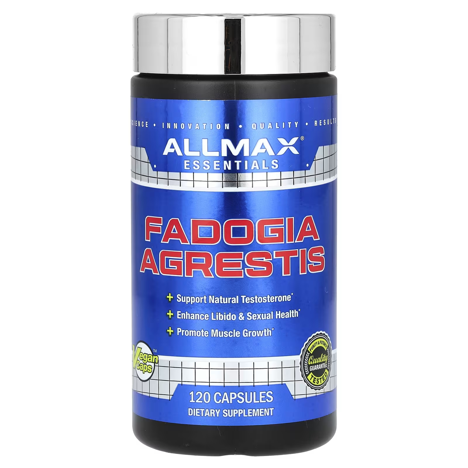 Пищевая добавка AllMax Essentials Fadogia Agrestis, 120 капсул codeage липосомальный fadogia agrestis 60 капсул