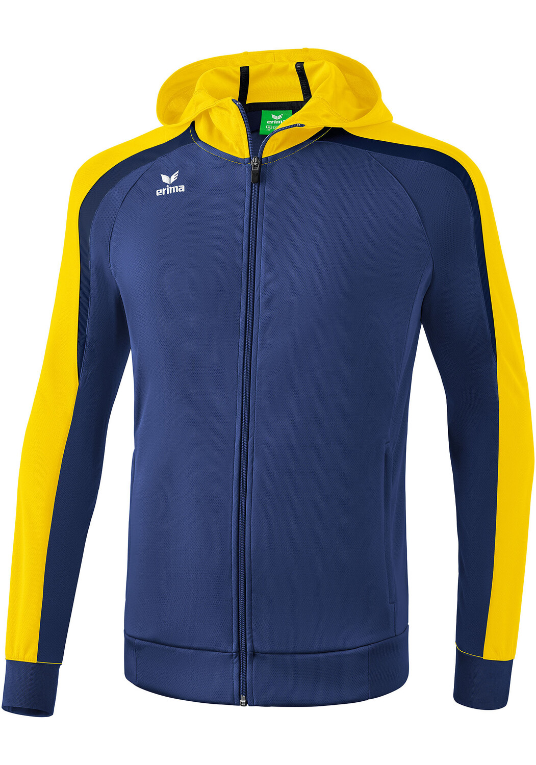 

Спортивная куртка erima Liga 2.0 mit Kapuze, цвет new navy/gelb/dark navy