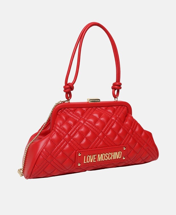 

Кожаная сумка через плечо Love Moschino, розовый