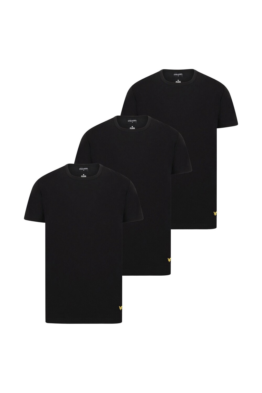 

Набор из 3 черных футболок Lounge Lyle & Scott, черный