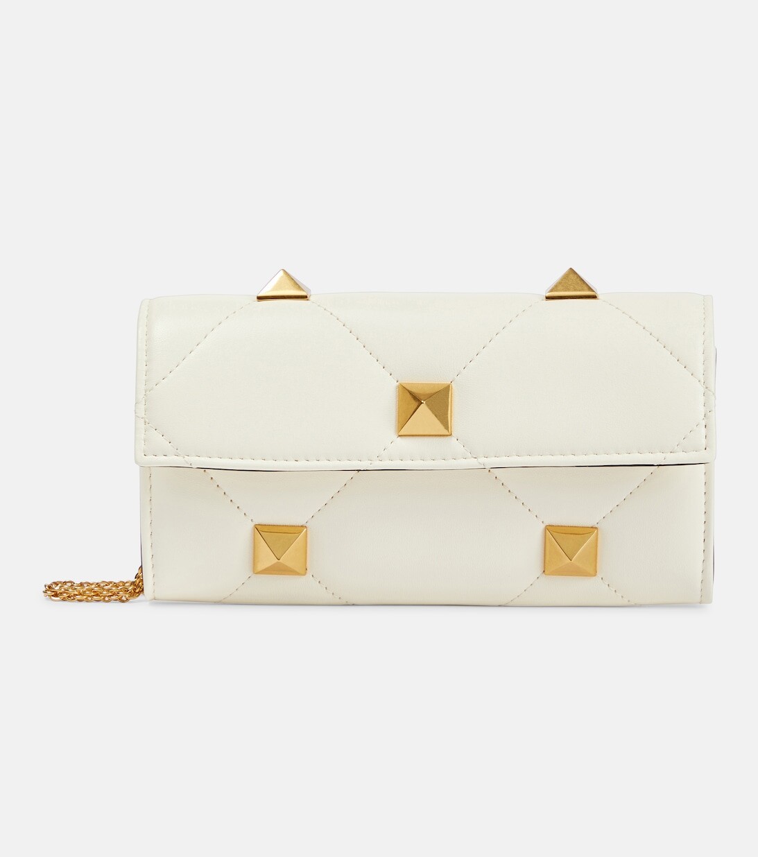 

Кожаный кошелек Roman Stud на цепочке Valentino Garavani, белый