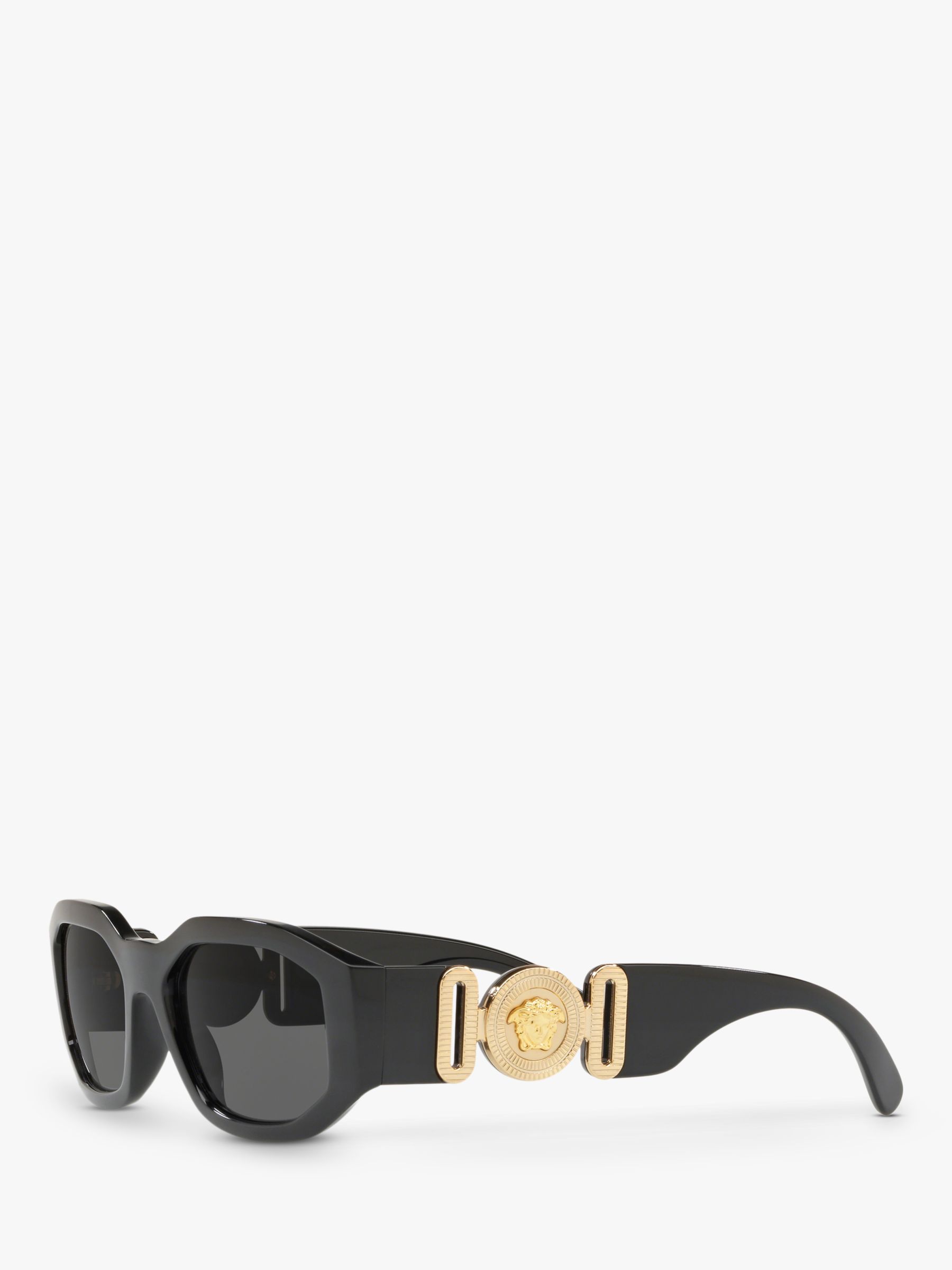 Versace VE4361 Женские квадратные солнцезащитные очки, черные/серые