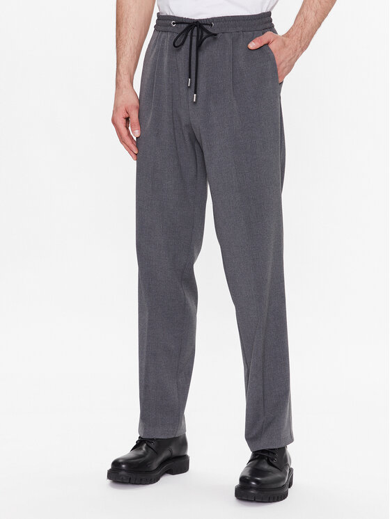 Тканевые брюки узкого кроя Sisley, серый