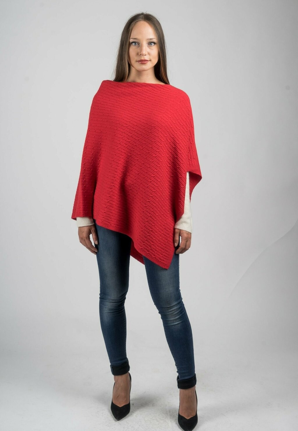 

Пончо Dalle Piane Cashmere, Красный