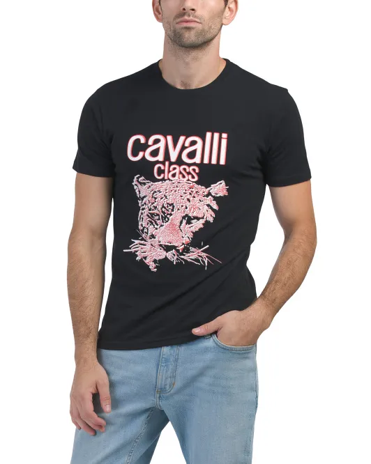 

Футболка с логотипом Cavalli Class, черный