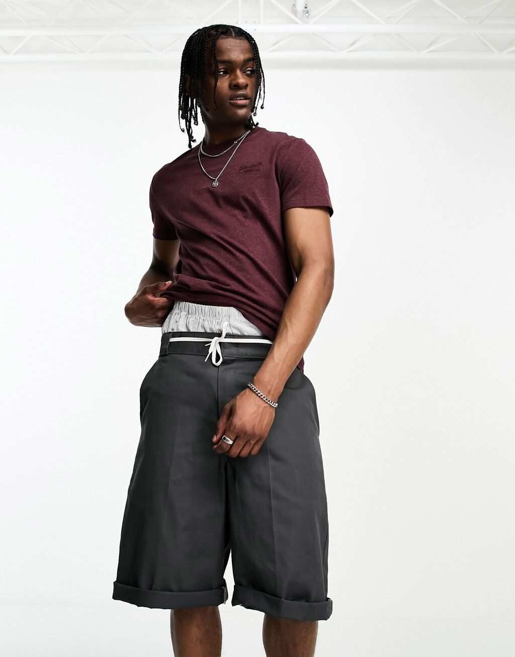 

Бордовая футболка с логотипом Superdry Vintage, Красный