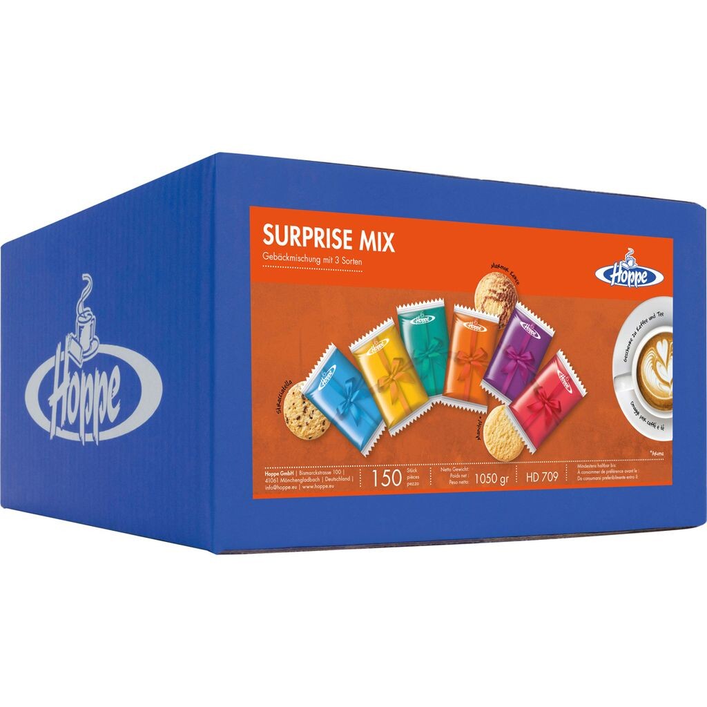 

Hoppe Surprise Mix микс 150 штук печенья в индивидуальной упаковке 1050г Hoppe Gmbh