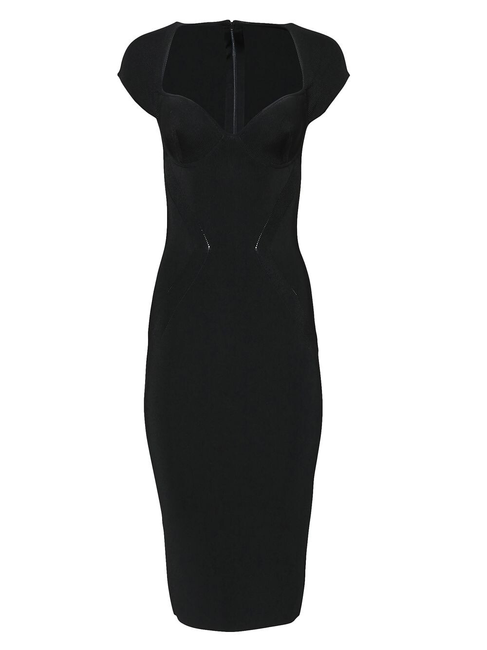 

Облегающее платье с рукавами-крылышками Carolina Herrera, черный