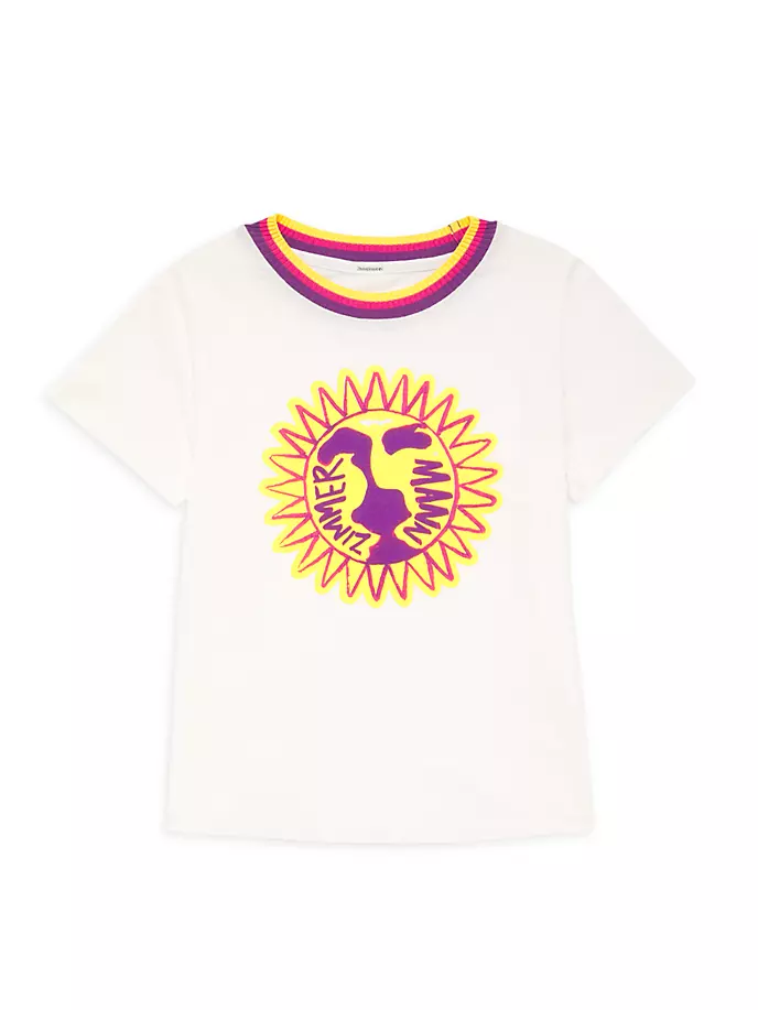

Футболка Clover Sun для маленьких девочек и девочек Zimmermann Kids, слоновая кость