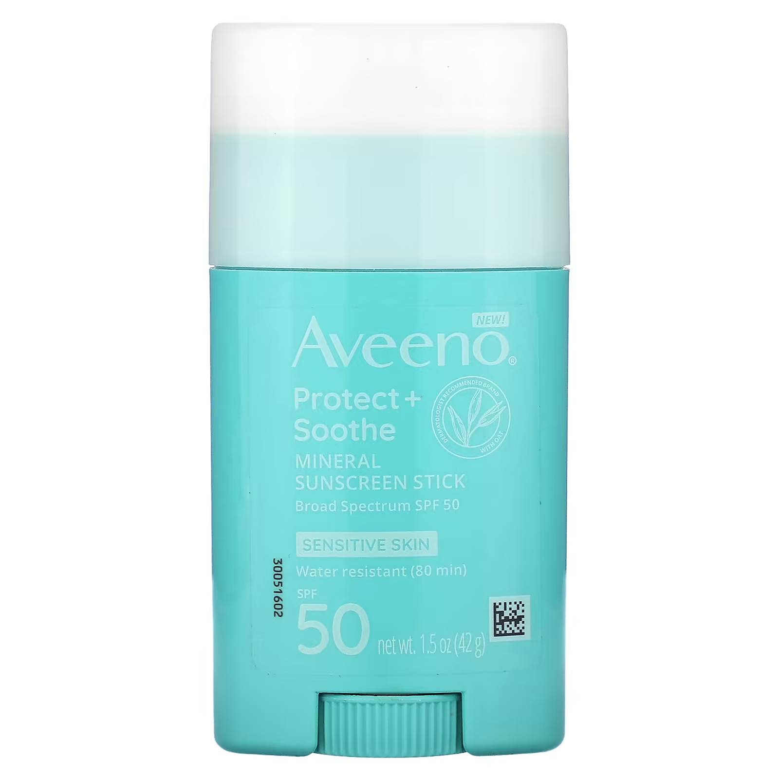 Минеральный солнцезащитный крем Aveeno Protect + Soothe SPF 50, без запаха, 42 гр. neutrogena sunscreen stick beach defense spf 50 uva uvb 1 5 oz 42 g
