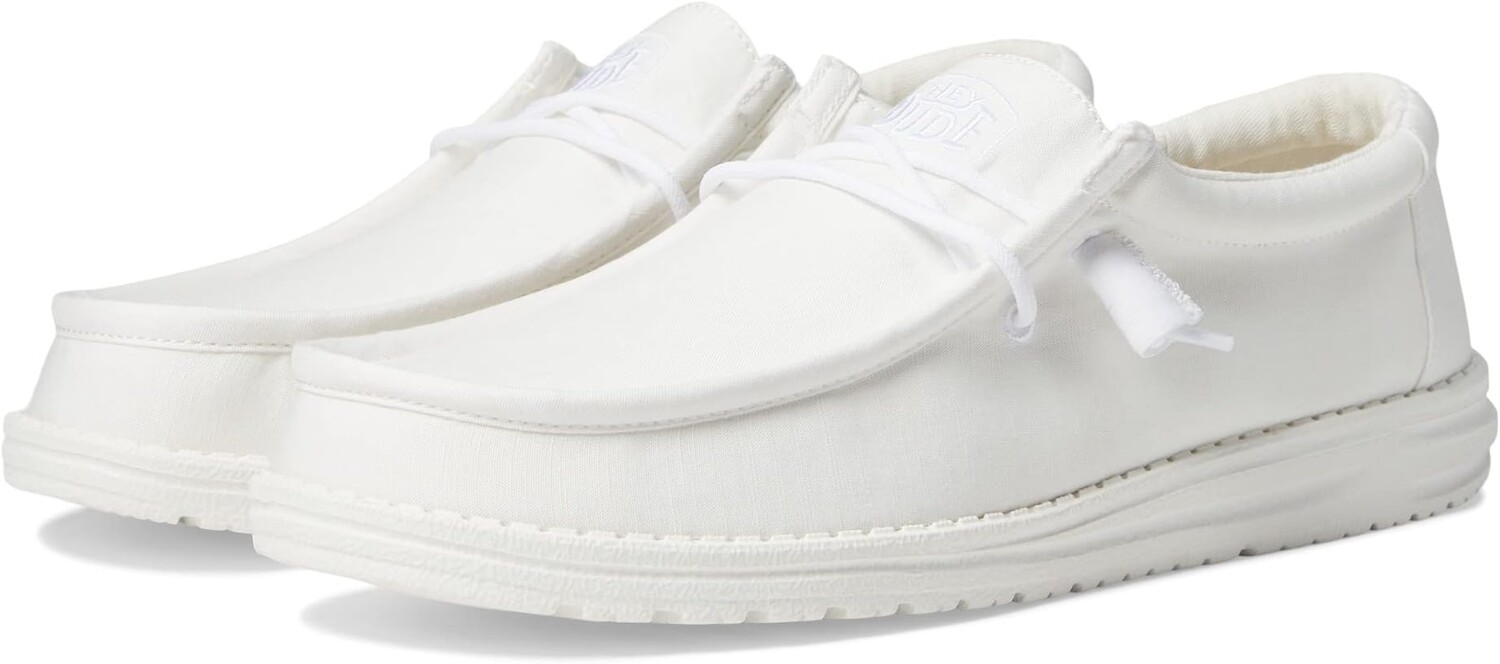 

Кроссовки Wally Slub Canvas Slip-On Casual Shoes Hey Dude, белый