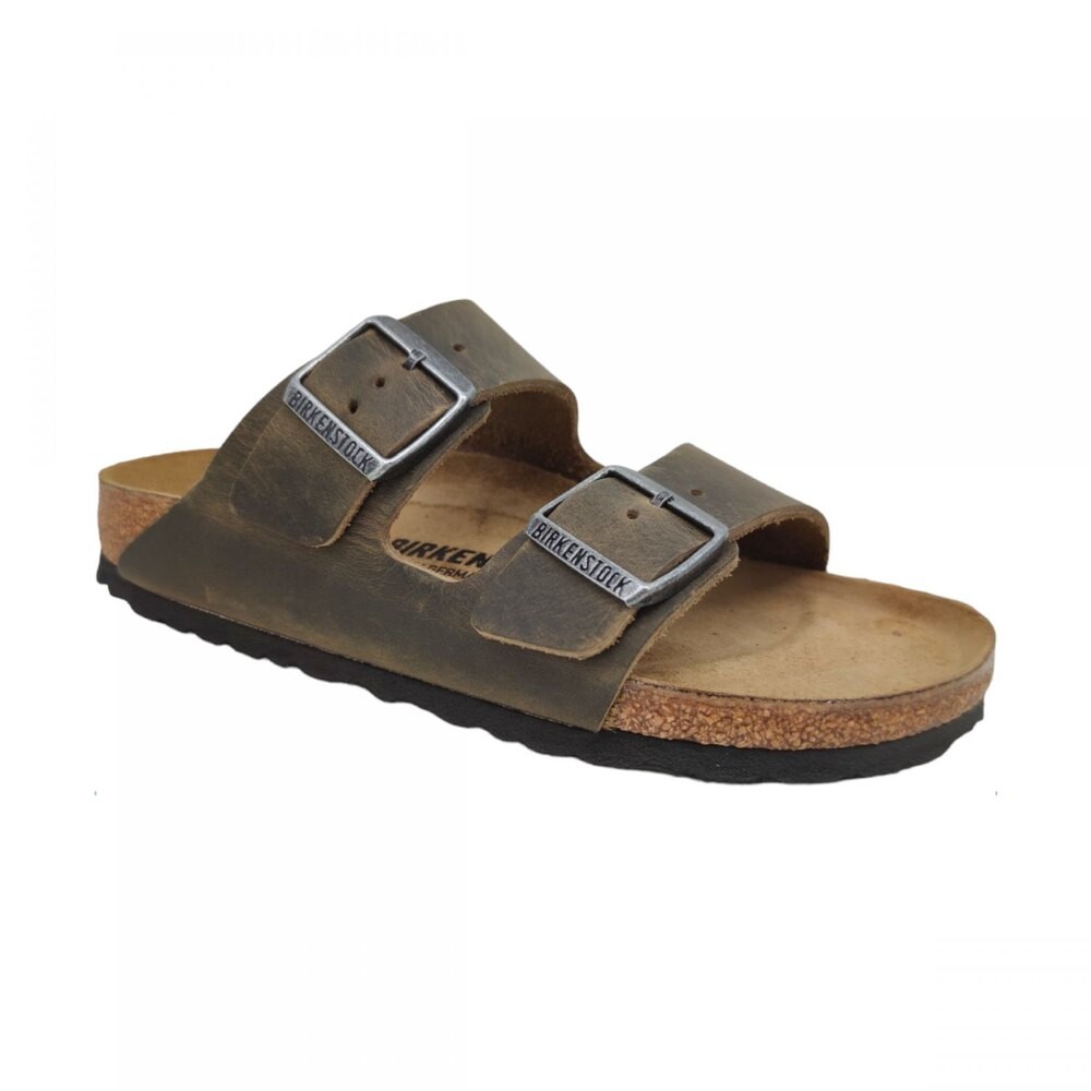 

Сандалии Birkenstock Arizona Oiled Leather Narrow, коричневый