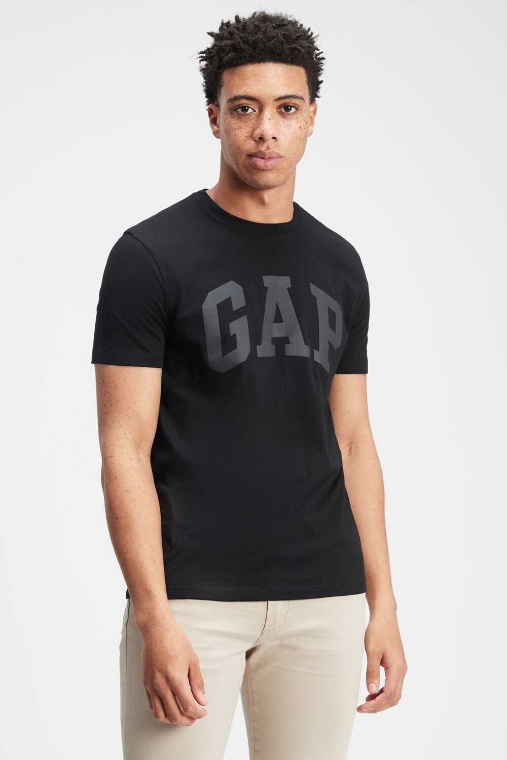 

Футболка с круглым вырезом и логотипом Gap, черный