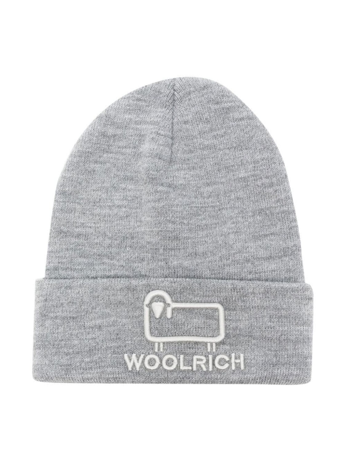 

Woolrich Kids шапка бини с вышитым логотипом, серый
