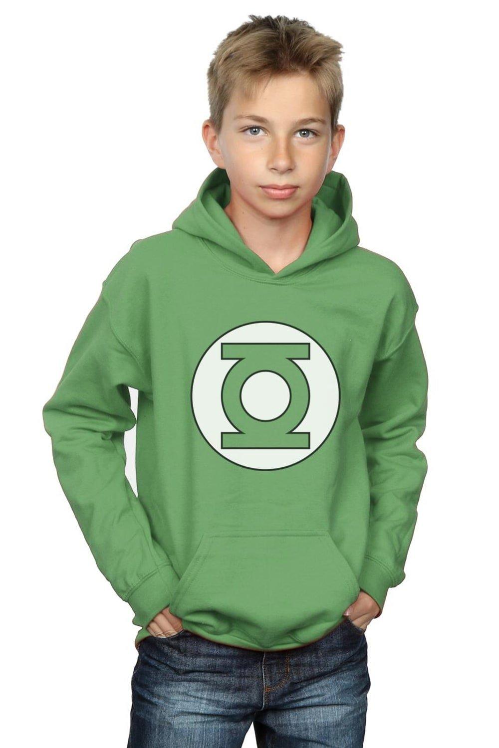 Толстовка с логотипом Green Lantern DC Comics, зеленый цена и фото