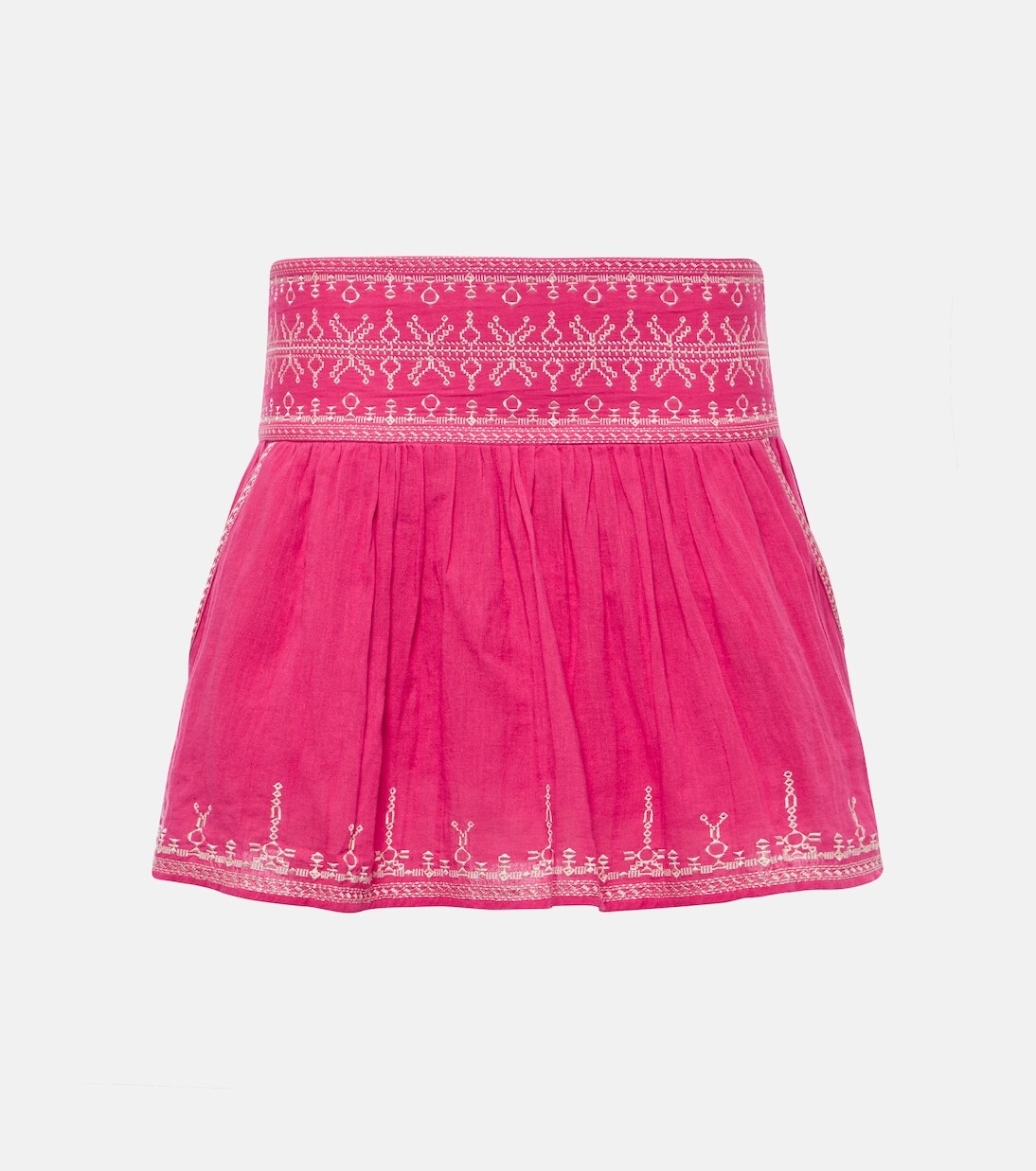 

Хлопковая мини-юбка Picadilia со сборками Marant Etoile, розовый