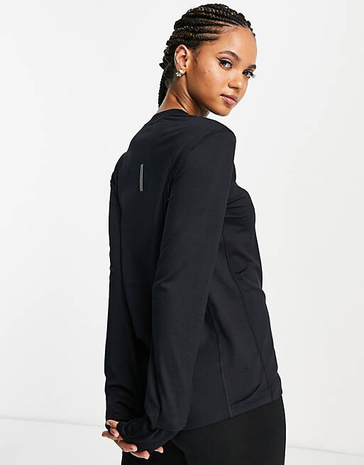 

Черная футболка с круглым вырезом Nike Running Element Dri-FIT, Черный