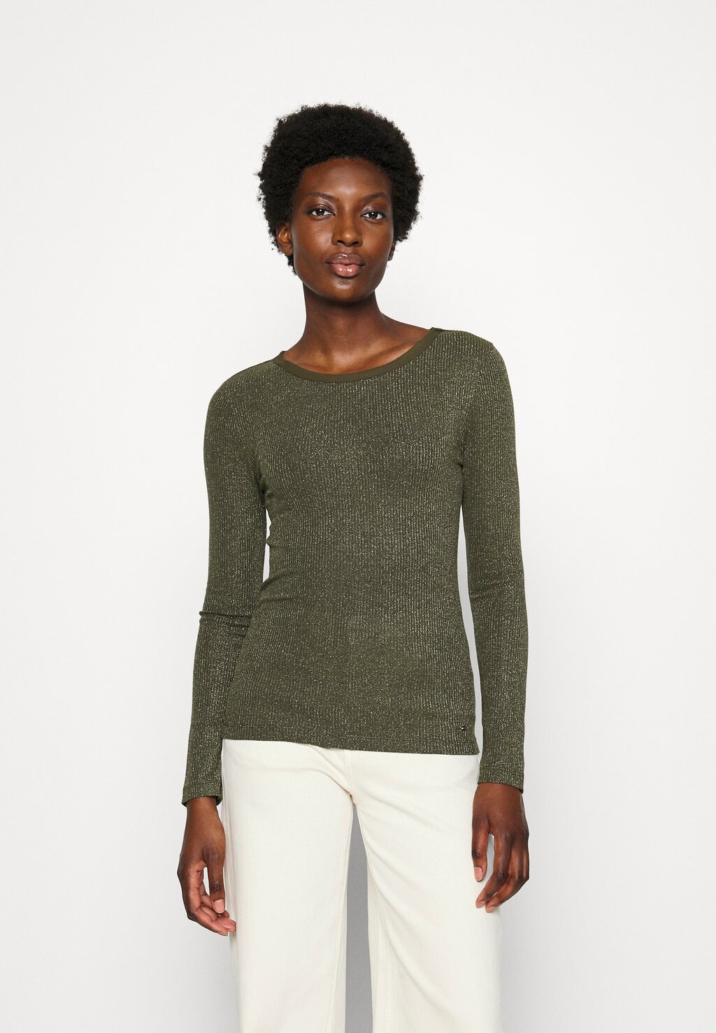 

Свитер Tommy Hilfiger Slim Lurex, зеленый паттинг, Зеленый;серый