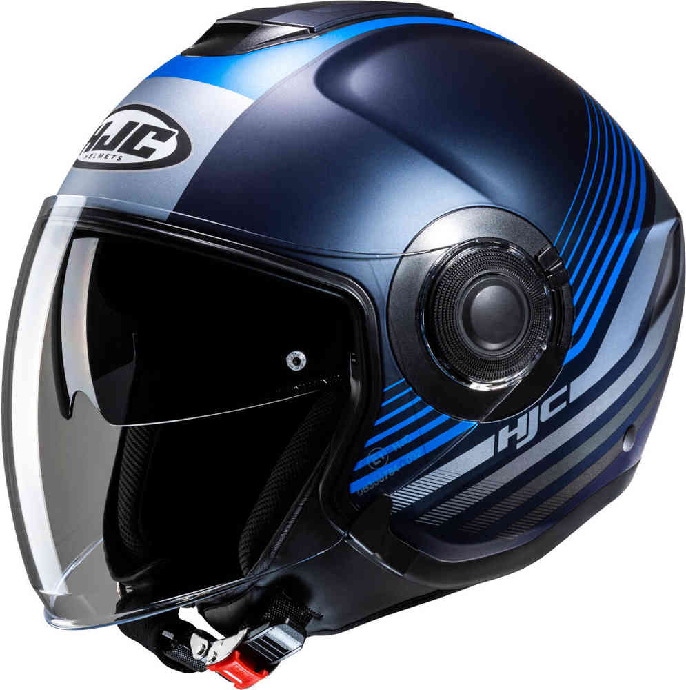 i40N Дова Реактивный шлем HJC, синий/серебристый i40n дова реактивный шлем hjc синий серебристый