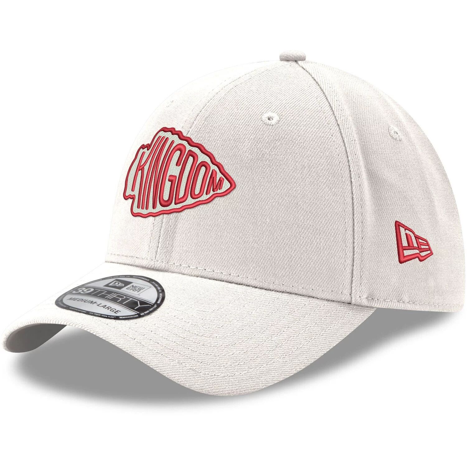 

Мужская кепка New Era White Kansas City Chiefs Kingdom Iced II 39THIRTY Flex Hat