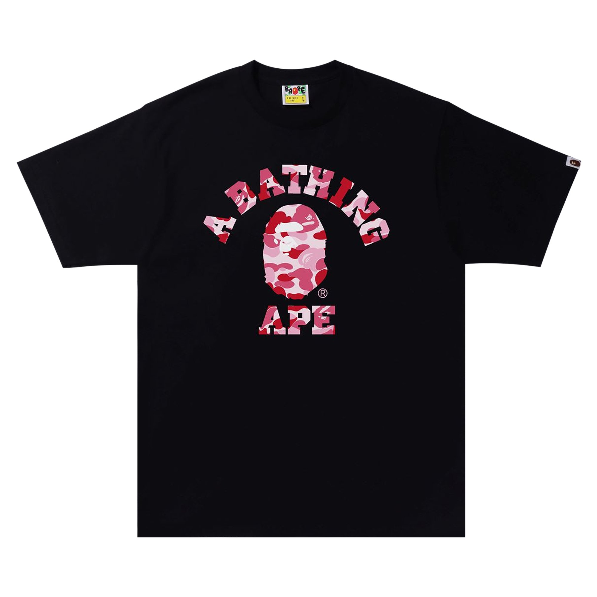 Камуфляжная футболка BAPE ABC Черный/Розовый камуфляжная футболка bape abc черный синий