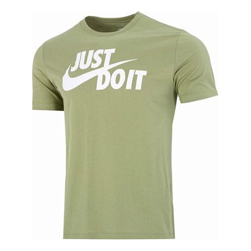Футболка Men's Nike Large Alphabet Logo Printing Breathable Round Neck Casual Sports Short Sleeve Green T-Shirt, зеленый