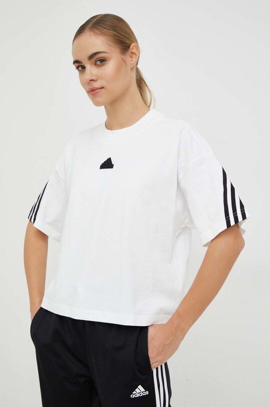 

Хлопковая футболка adidas, белый