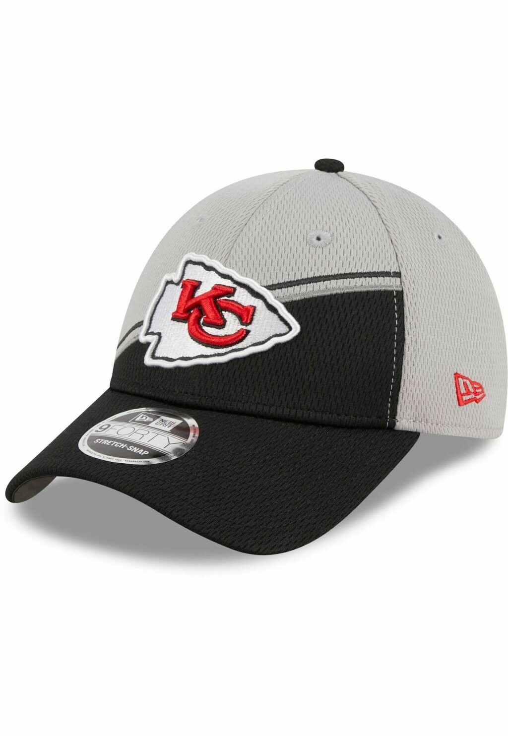 

Бейсболка 9FORTY STRETCH SIDELINE 2023 KANSAS CITY CHIEFS New Era, цвет grey
