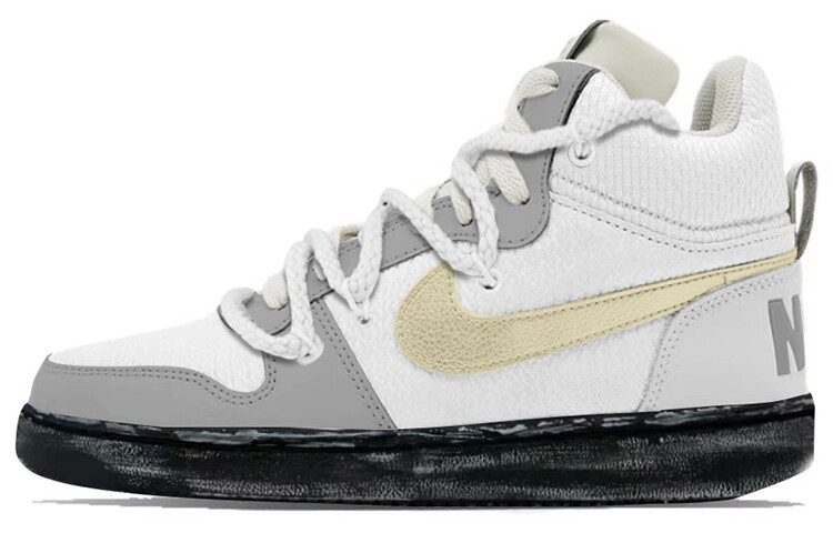 

Кроссовки Nike Court Borough Series Skateboarding Shoes Women's Mid-top Gray, светло-серый