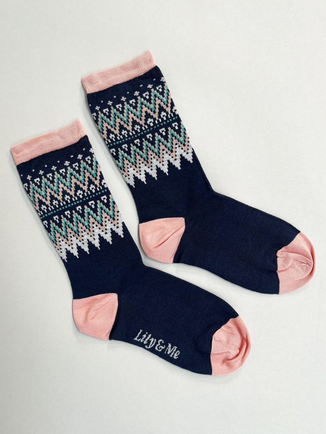 

Бамбуковые носки Fair Isle Lily & Me, синий