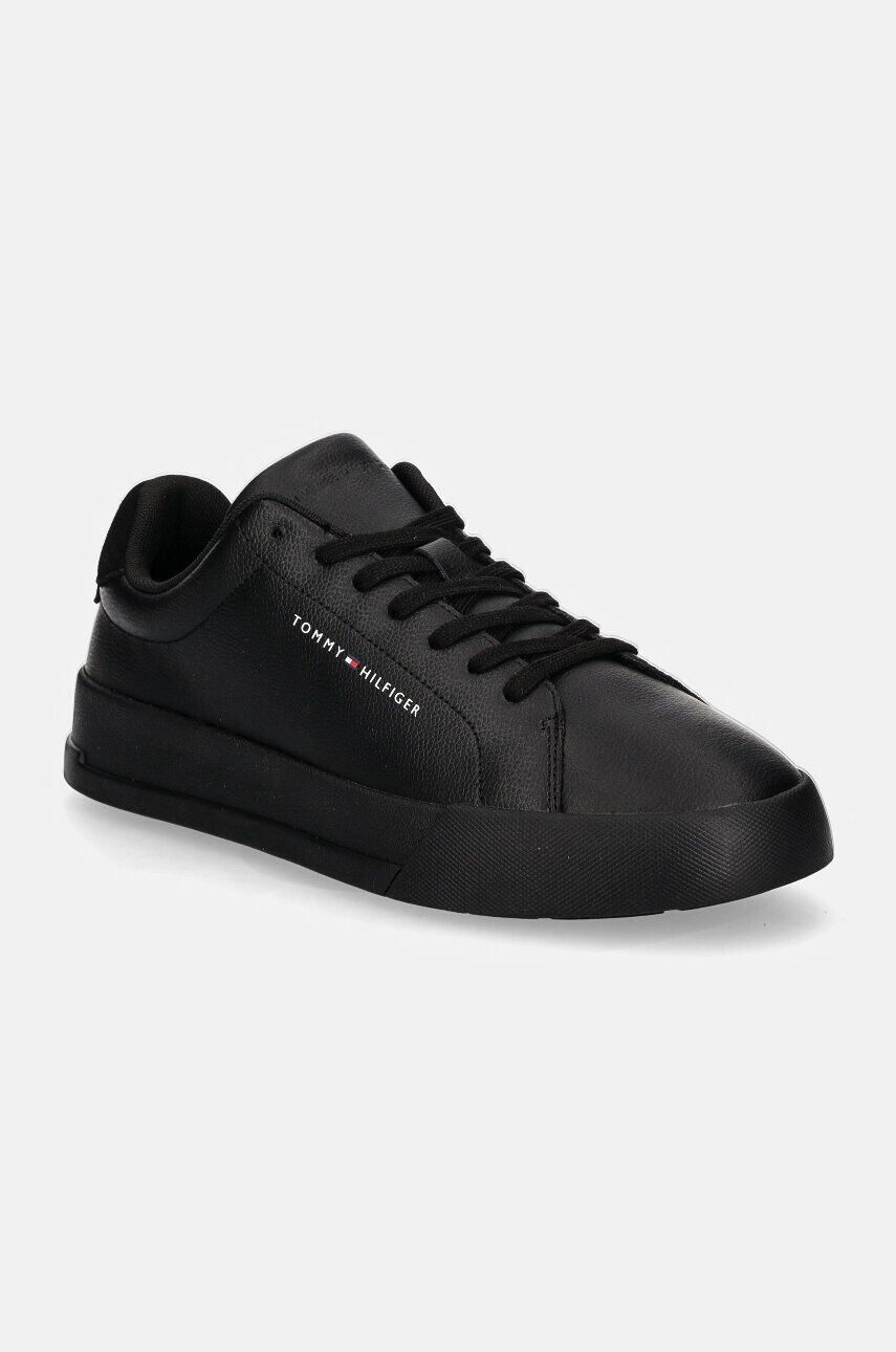 

Tommy Hilfiger TH COURT LEATHER GRAIN ESS кожаные кроссовки, черный